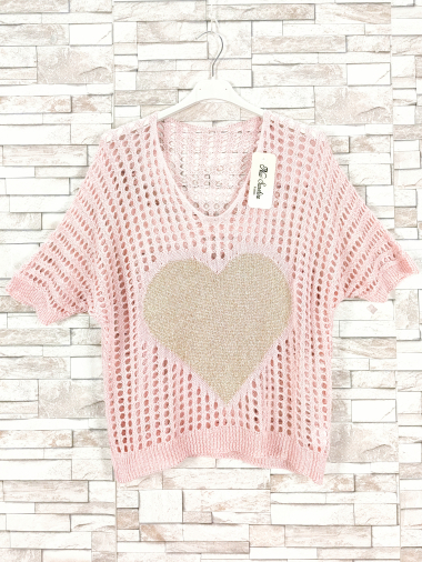 Wholesaler New Sunshine - Heart crochet top