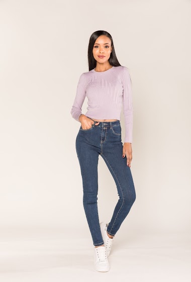 Wholesalers Nina Carter - High waisted skinny jeans 2 buttons