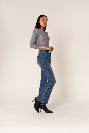 Wholesaler Nina Carter - Jeans with braid detail
