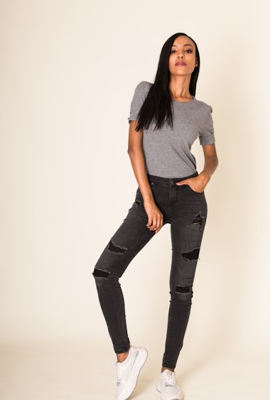 Wholesaler Nina Carter - Low rise patched jeans