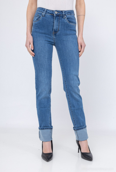 Großhändler Nina Carter - Normale Jeans mit Bündchen