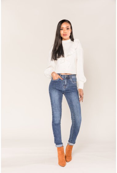 Wholesalers Nina Carter - High waist skinny jeans