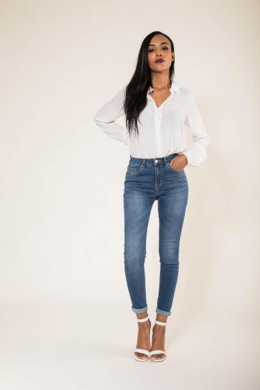 Großhändler Nina Carter - Slim-Jeans mit hoher Taille