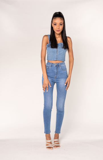 Wholesaler Nina Carter - Very high waist skinny jeans