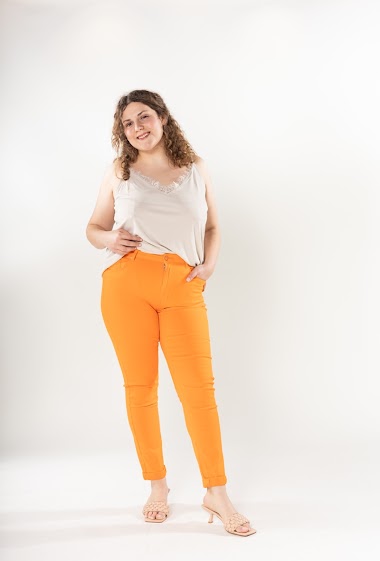 Grossiste Nina Carter - Pantalon couleur Grande taille