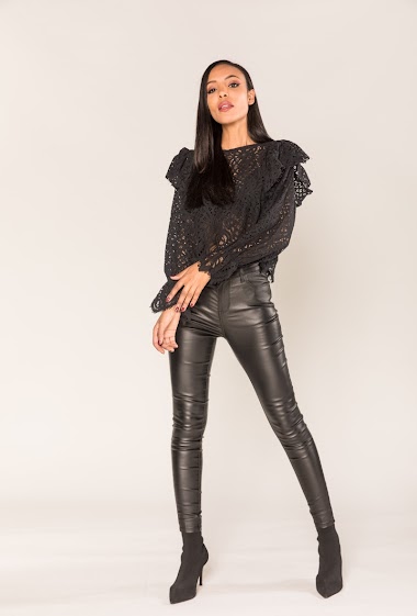 Wholesaler Nina Carter - Faux leather coated trousers