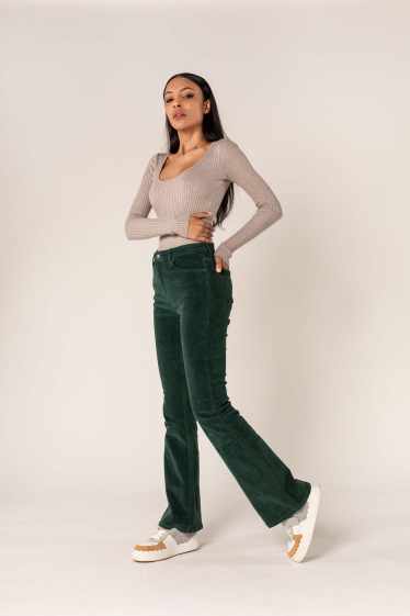 Pantalon taille haute discount bootcut