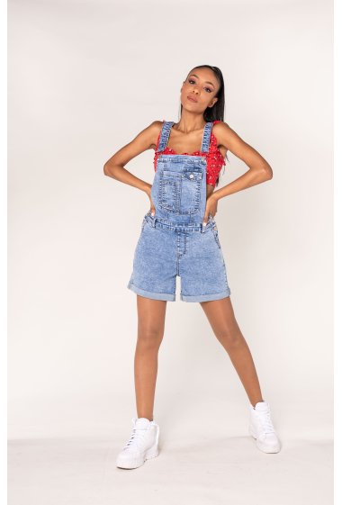 Wholesalers Nina Carter - Denim overall shorts