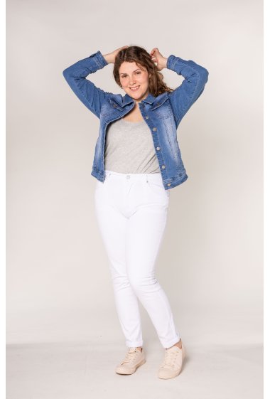 Grossistes Nina Carter - Veste en jean Grande taille