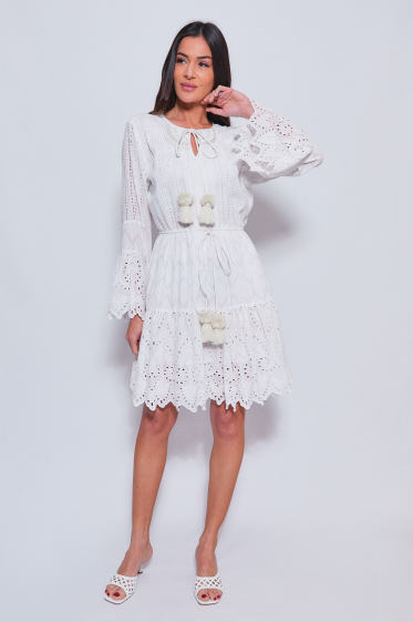 Wholesaler NJ Couture - Embroidery Dress  with lace