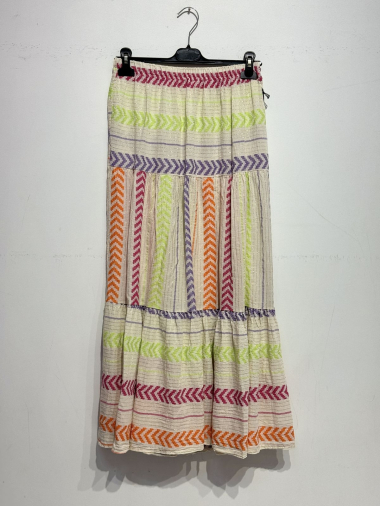 Wholesaler Noéline - Embroidered skirt with shine