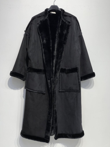 Wholesaler Noéline - Suede and faux fur coat
