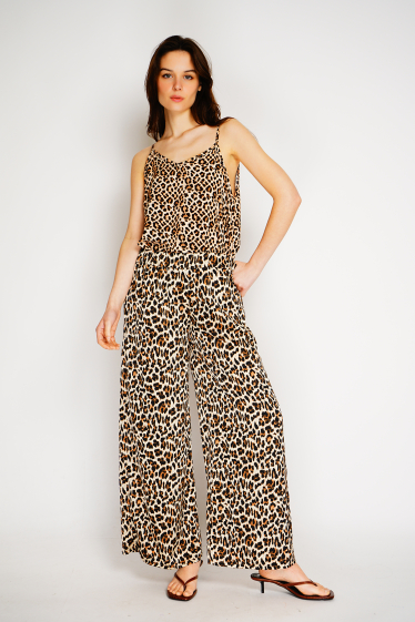 Mayorista Noéline - Falda de raso de leopardo