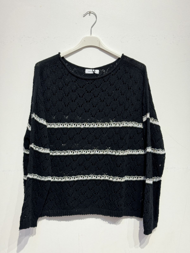 Wholesaler Noéline - Crochet sweater with shine