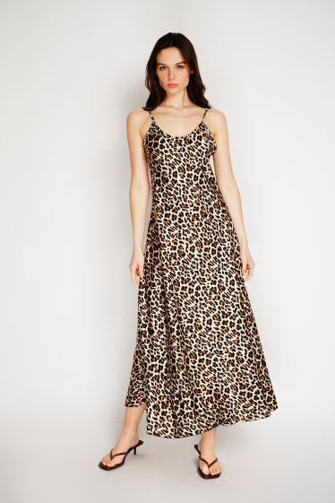 Wholesaler Noéline - Leopard satin skirt