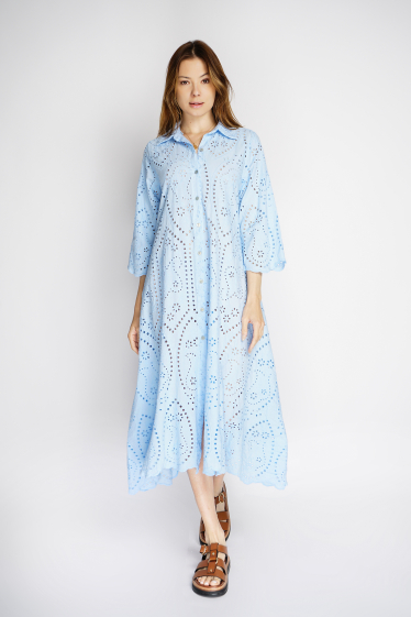 Wholesaler Noéline - English embroidery shirt dress