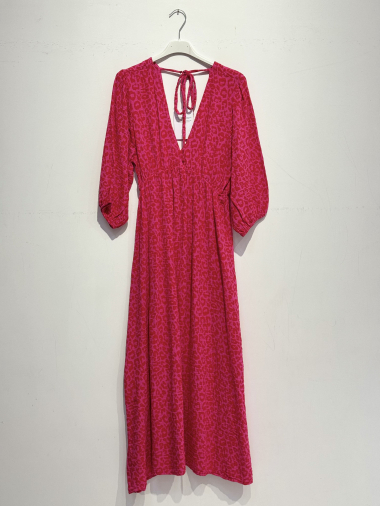 Großhändler Noéline - Kleid mit Leopardenmuster aus Baumwollgaze