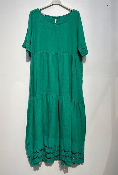 Wholesaler Noéline - Linen Maxi Dress, One size (S-XXL)