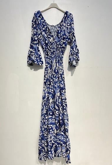 Wholesaler Noéline - Printed Maxi Dress, One Size (XS-L)