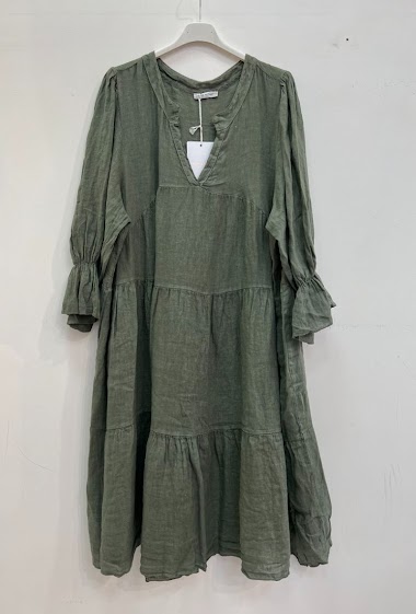 Wholesaler Noéline - Linen Midi Dress, One size (S-XXL)