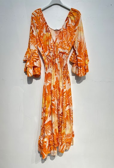 Wholesaler Noéline - Printed Midi Dress, One Size (XS-L)