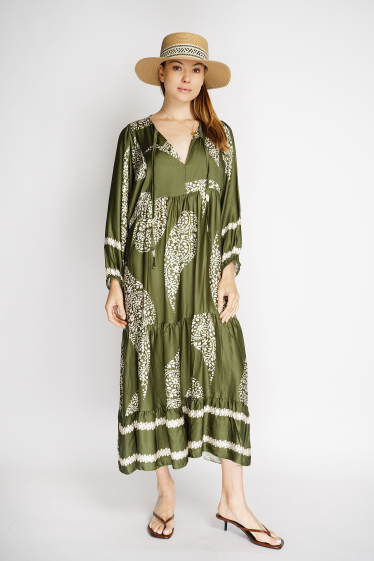 Wholesaler Noéline - Printed satin dress