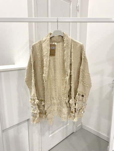 Wholesaler NOS - Gold lurex cotton cardigan