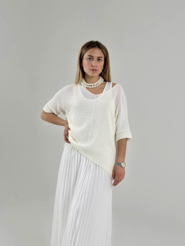 Wholesaler NOS - Pleated sweater and skirt set