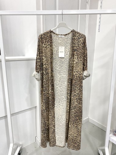 Wholesaler NOS - Long leopard print lurex vest