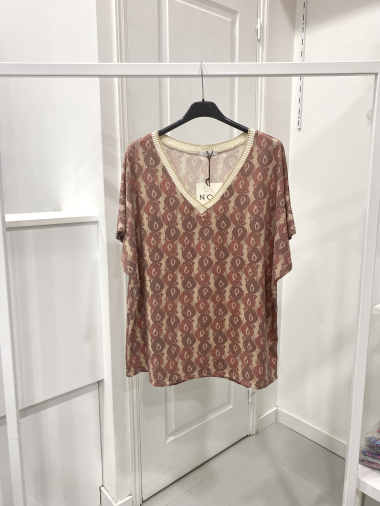 Wholesaler NOS - Printed lurex top