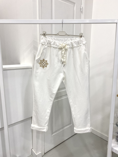 Wholesaler NOS - Plain cotton jogging pants with pattern