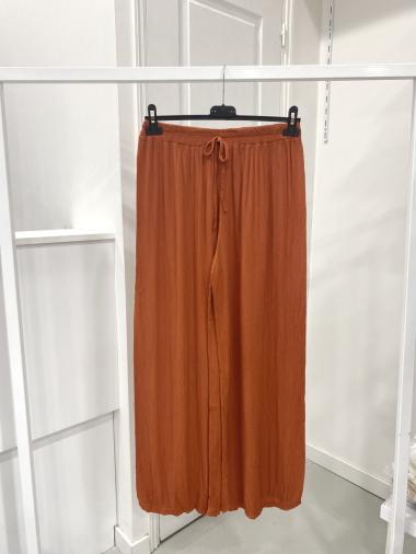 Grossiste NOS - Pantalon large gaze très fluide et doux couleur uni