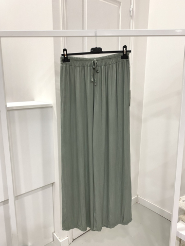 Wholesaler NOS - Very fluid and soft wide gauze pants in plain color