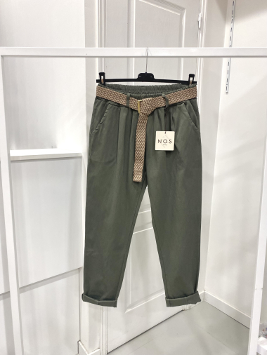 Wholesaler NOS - Plain pants with belt