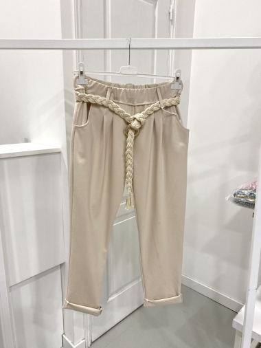 Wholesaler NOS - Plain pants with belt