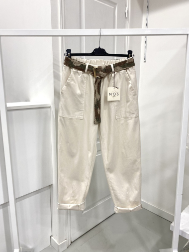 Grossiste NOS - Pantalon uni avec ceinture