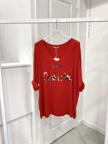 Wholesaler NOS - Light sweater with “c’est la vie” motif