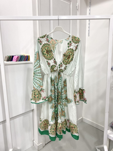 Wholesaler NOS - Embroidered sequin cotton dress