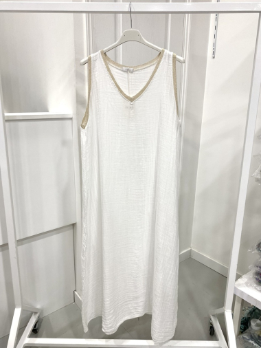 Wholesaler NOS - Lurex v-neck cotton dress