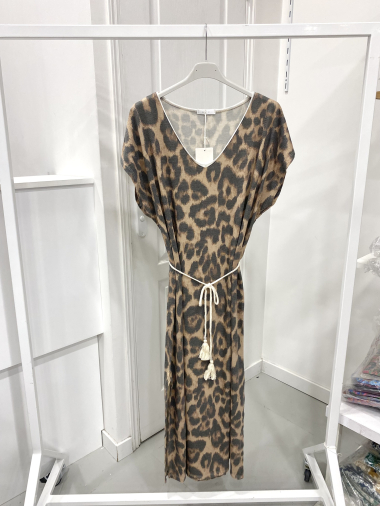 Grossiste NOS - Robe lurex imprimé léopard