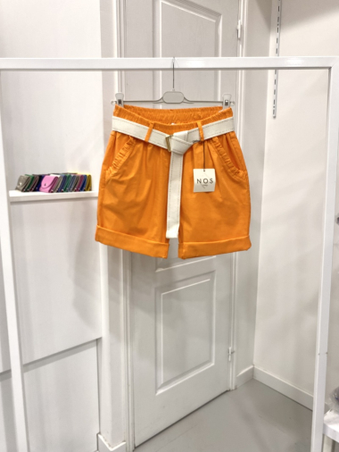 Wholesaler NOS - Solid color shorts with belt