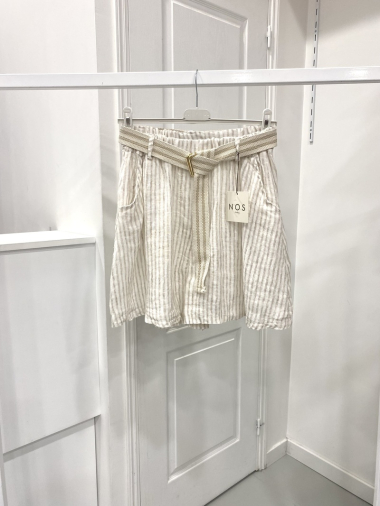 Wholesaler NOS - Linen shorts with belt