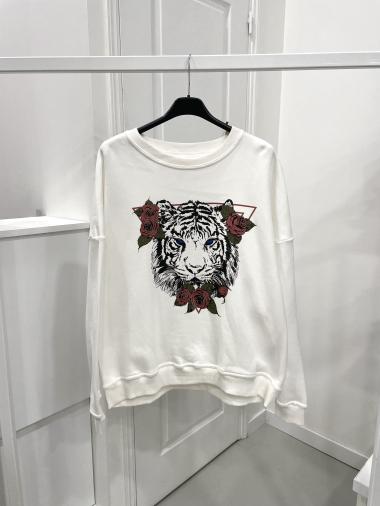 Großhändler NOS - Sweatshirt mit Tiger-Print