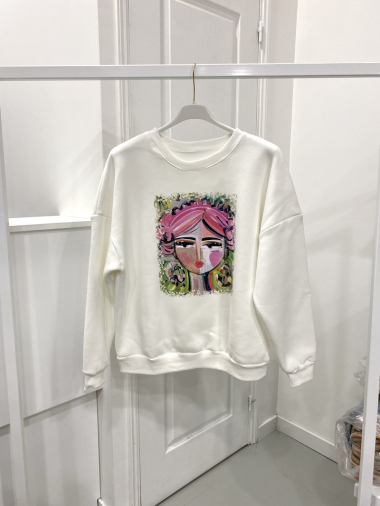 Großhändler NOS - Gewaschenes Sweatshirt mit Muster