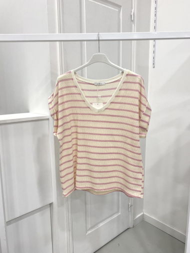 Wholesaler NOS - Striped lurex cotton t-shirt