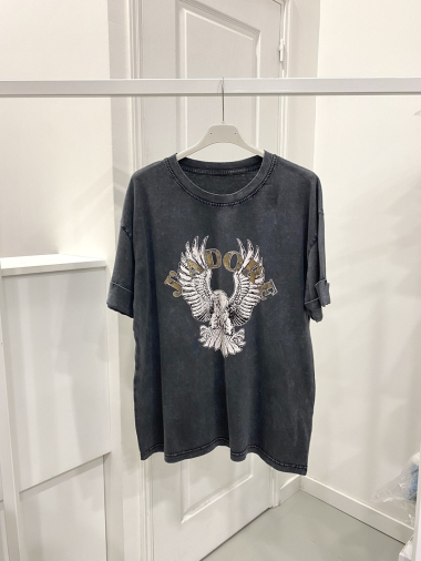 Wholesaler NOS - T-shirt with eagle pattern I love it