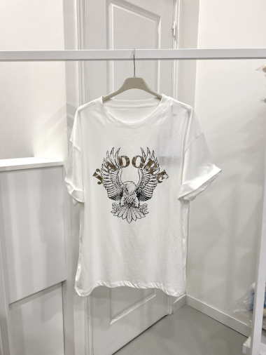Wholesaler NOS - T-shirt with eagle pattern I love it