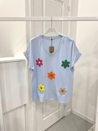 Großhändler NOS - T-Shirt mit Blumenmuster