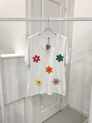 Großhändler NOS - T-Shirt mit Blumenmuster