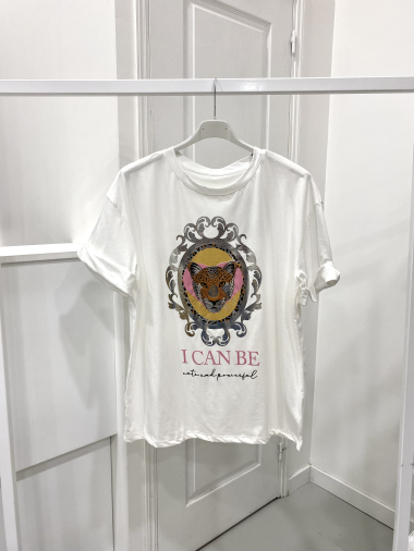 Großhändler NOS - T-Shirt mit „Leoparden“-Muster